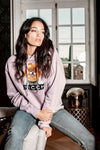 Sweat à capuche femme en molleton à motif imprimé (Mascotte)