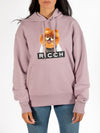 Sweat à capuche femme en molleton à motif imprimé (Mascotte)